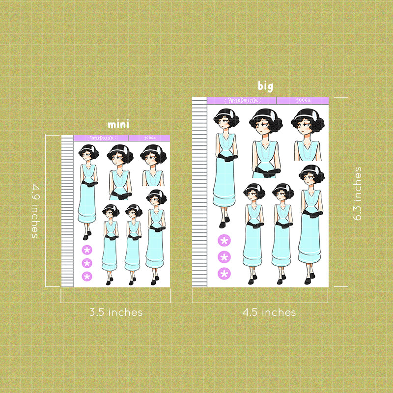 PaperDollzCo Vintage Planner Sticker | J006a