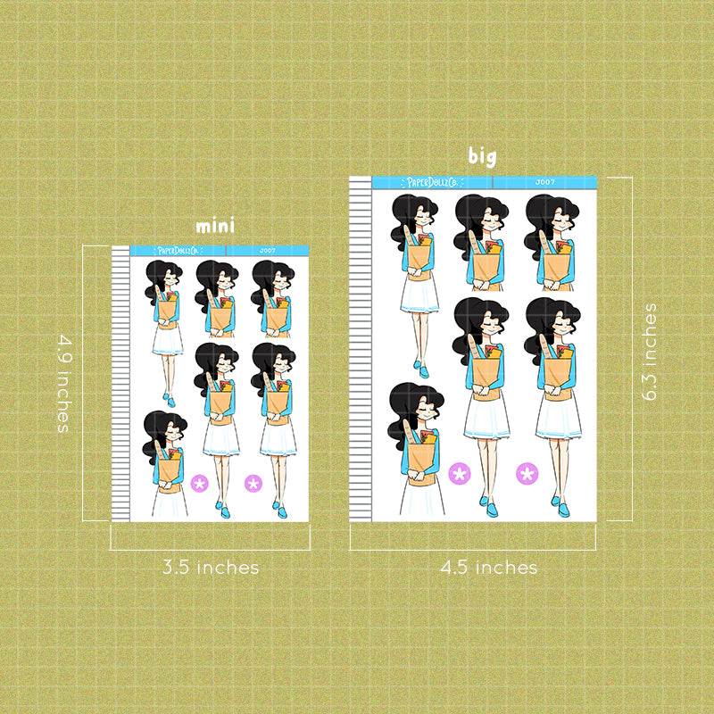 PaperDollzCo Grocery Planner Sticker | J007b