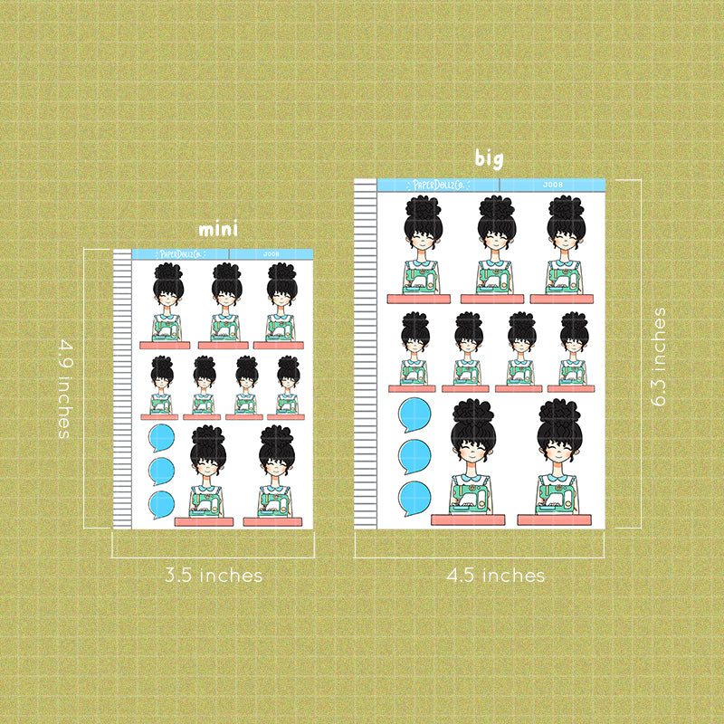 PaperDollzCo Tailor Planner Sticker | J008a