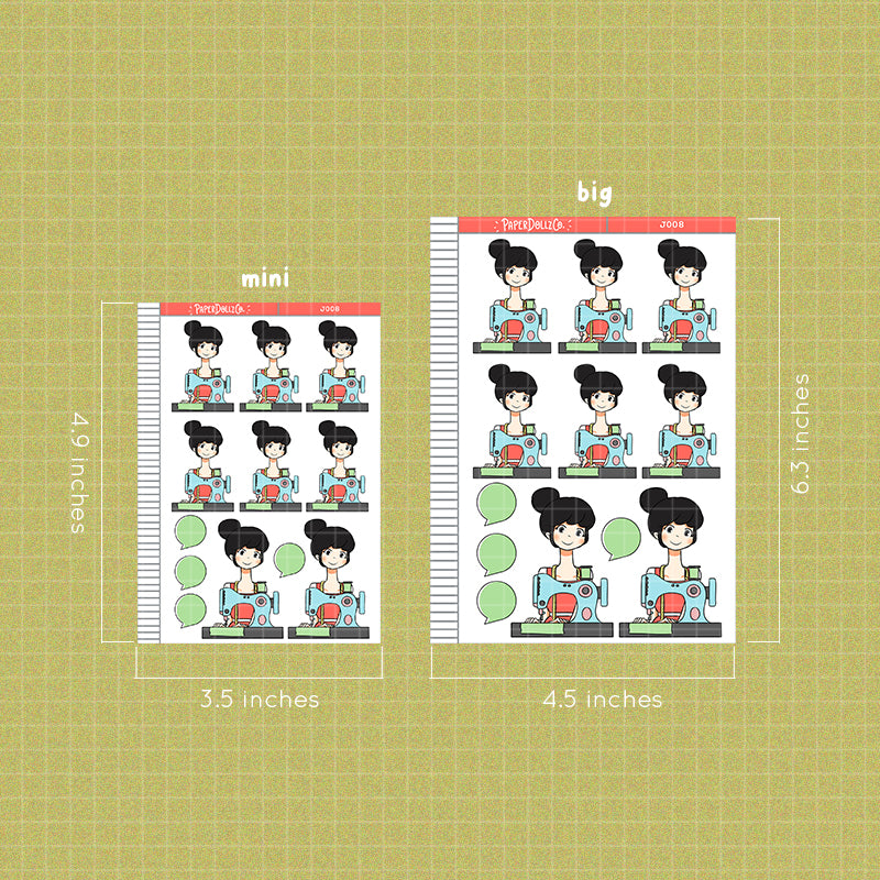 PaperDollzCo Tailor Planner Sticker | J008b