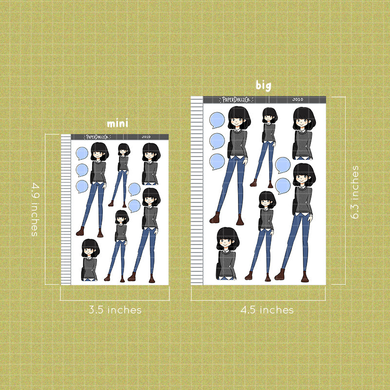 PaperDollzCo Office Casual Planner Sticker | J010a