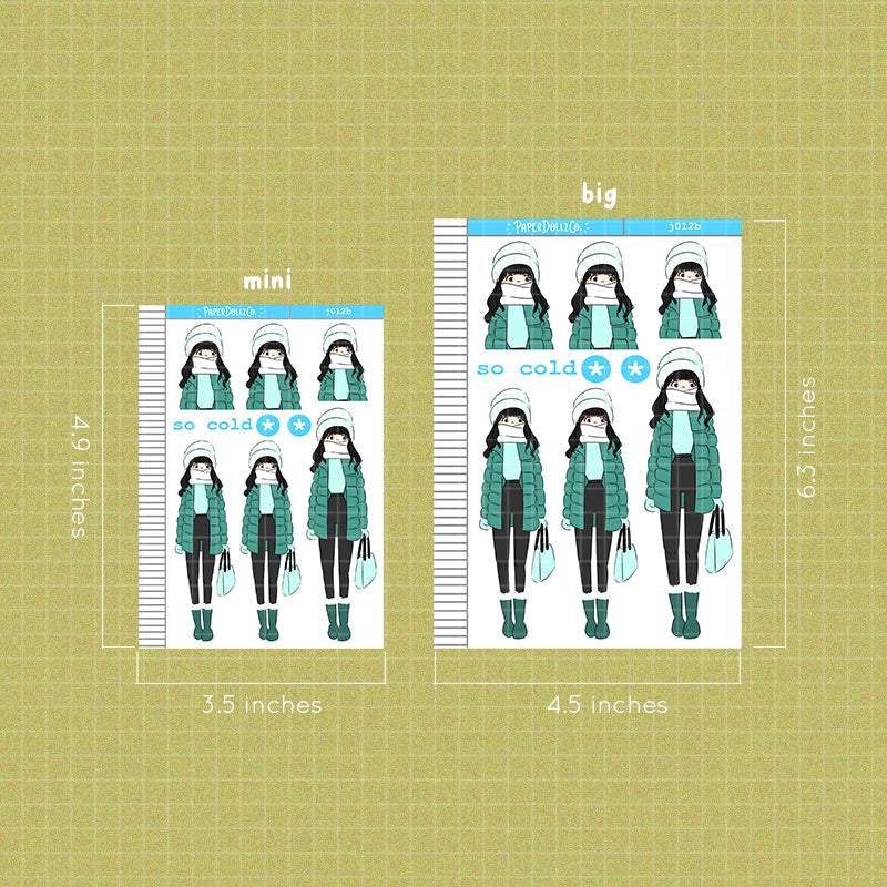 PaperDollzCo So Cold Planner Sticker | J012b