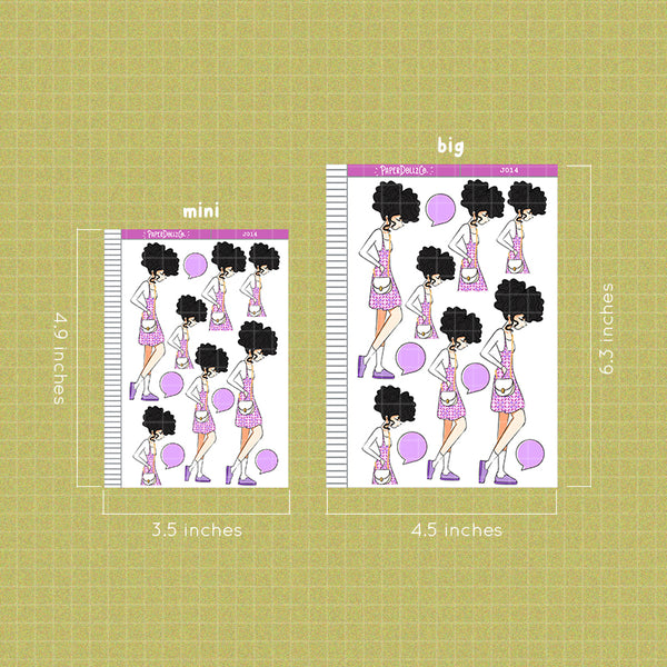 PaperDollzCo Floral Planner Sticker | J014a