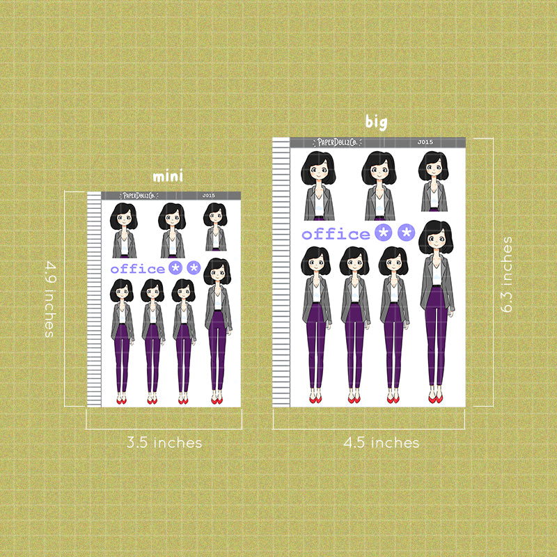 PaperDollzCo Office Planner Sticker | J015a