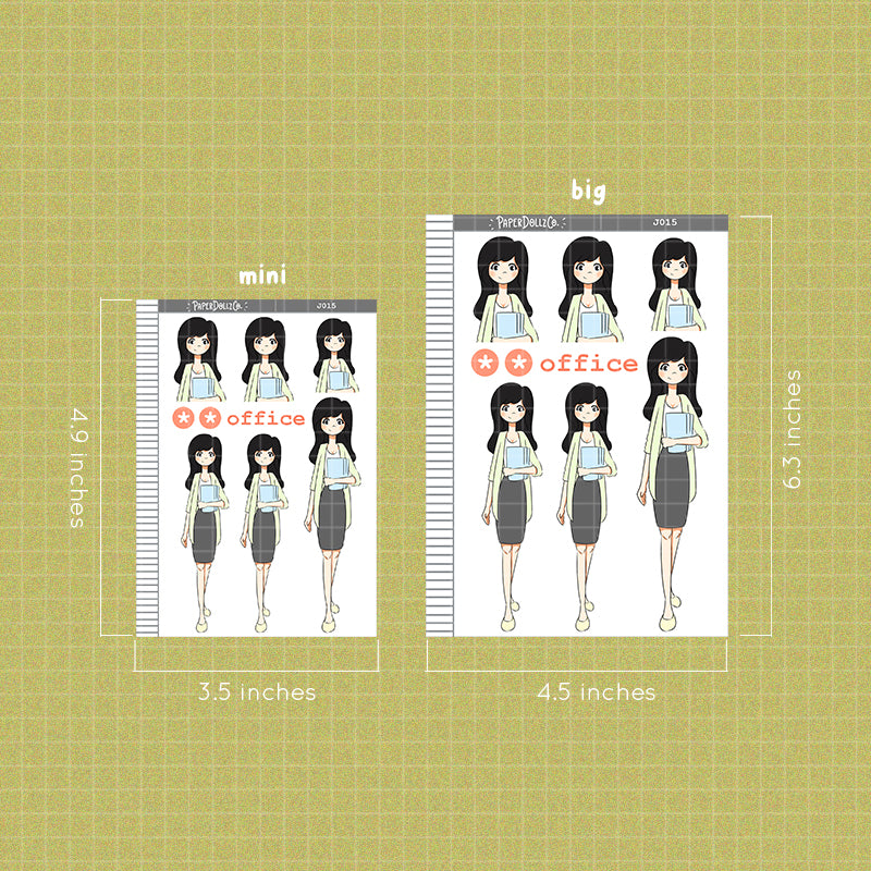 PaperDollzCo Office Planner Sticker | J015b