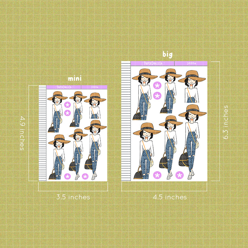 PaperDollzCo Travel Planner Sticker | J020a