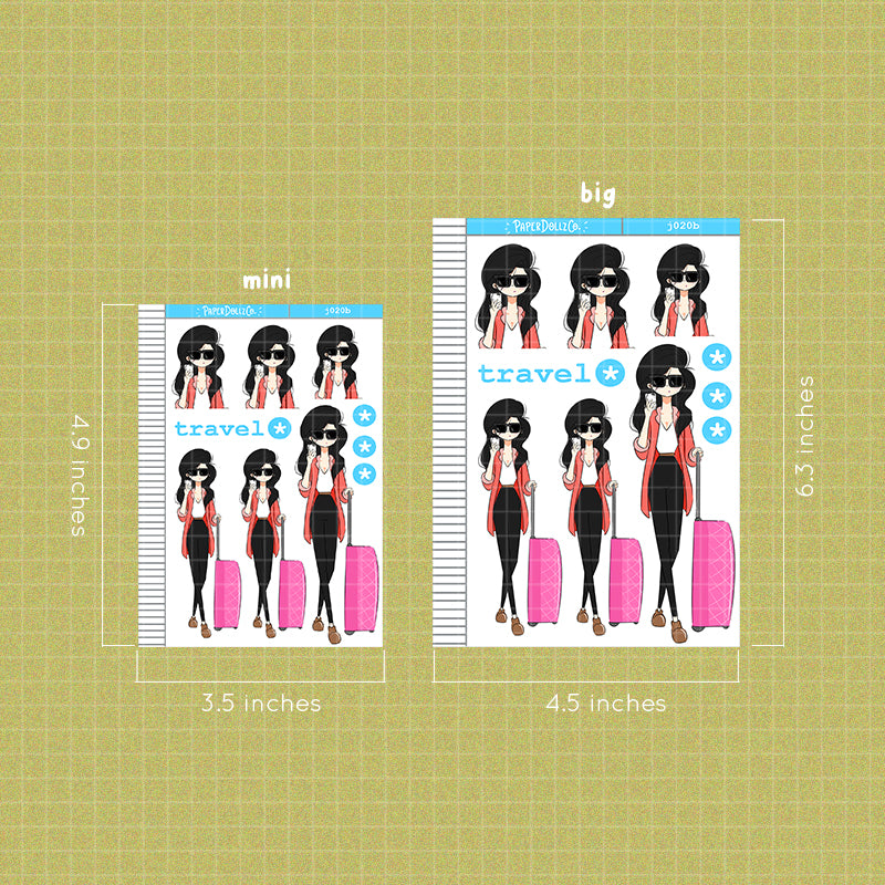 PaperDollzCo Travel Planner Sticker | J020b