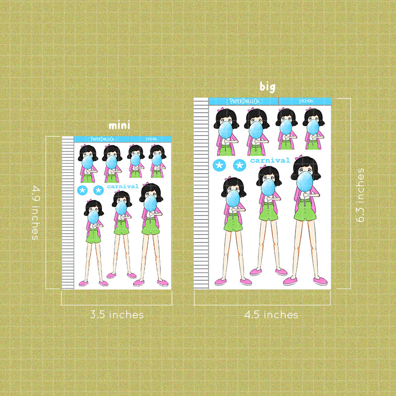 PaperDollzCo Carnival Planner Sticker | J026b