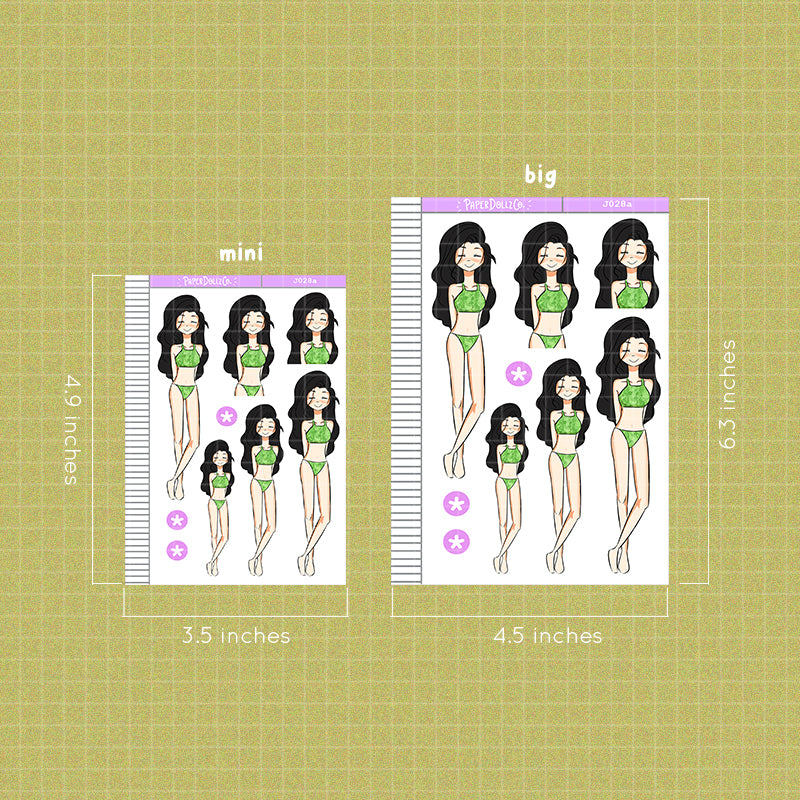 PaperDollzCo Beach Planner Sticker | J028a