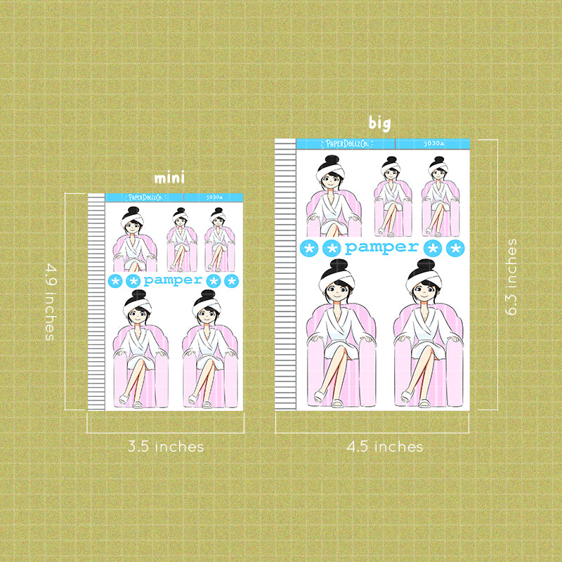 PaperDollzCo Pamper Planner Sticker | J030a