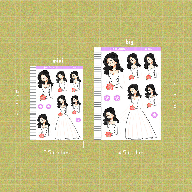 PaperDollzCo Bride Planner Sticker | J031a