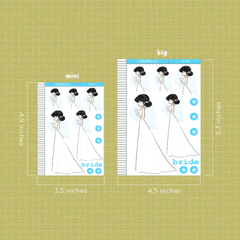 PaperDollzCo Bride Planner Sticker | J031b