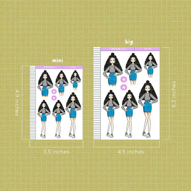 PaperDollzCo Casual Planner Sticker | J033b