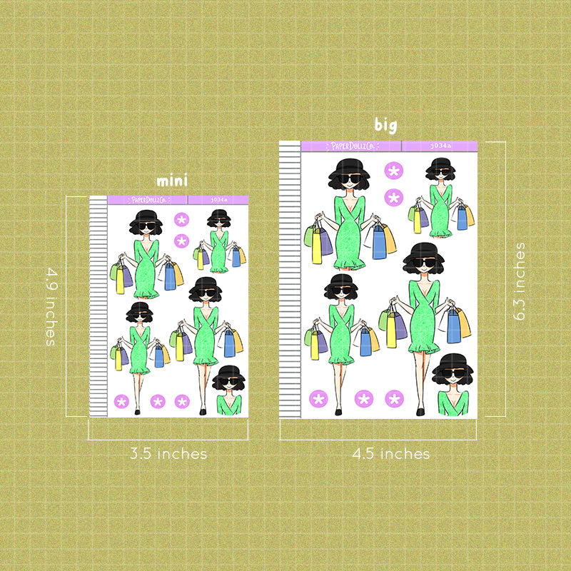 PaperDollzCo Shopping Planner Sticker | J034a