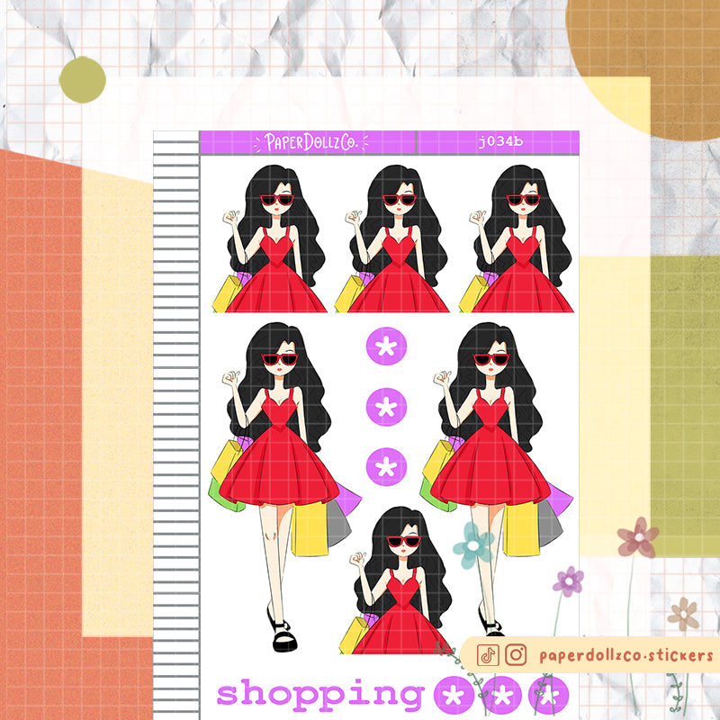 PaperDollzCo Shopping Planner Sticker | J034b