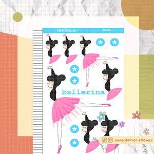 PaperDollzCo Ballerina Planner Sticker | J036a