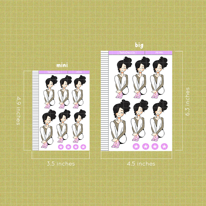 PaperDollzCo Ballerina Planner Sticker | J036b