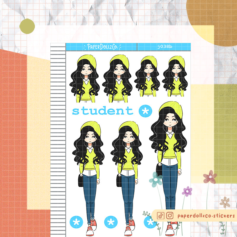 PaperDollzCo School Planner Sticker | J038b