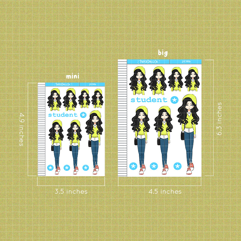 PaperDollzCo School Planner Sticker | J038b