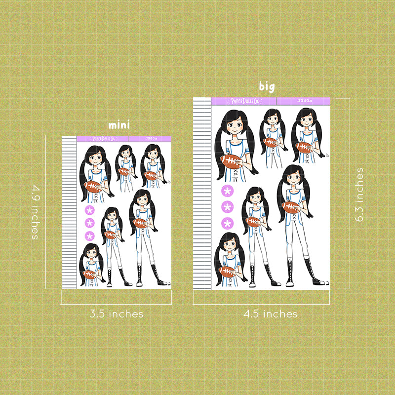 PaperDollzCo American Football Planner Sticker | J040a