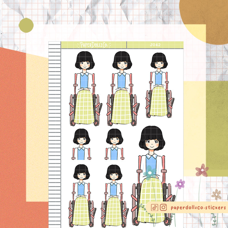 PaperDollzCo Wheelchair Planner Sticker | J042a