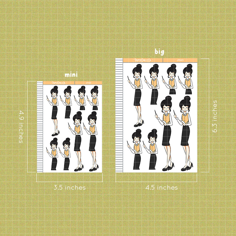 PaperDollzCo Teacher Planner Sticker | J043a