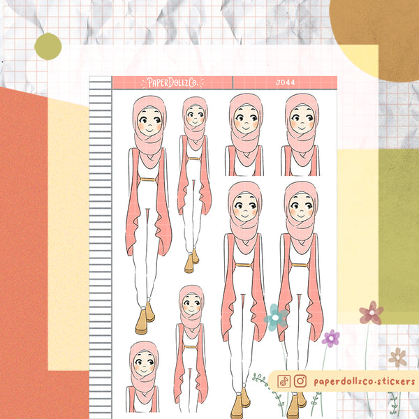 PaperDollzCo Hijab Planner Sticker | J044a