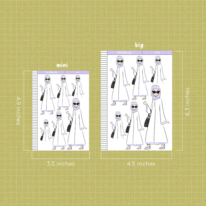PaperDollzCo Hijab Planner Sticker | J044b