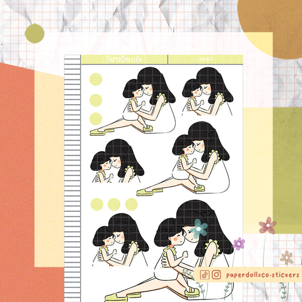 PaperDollzCo Mother and Daughter Planner Sticker | J047a