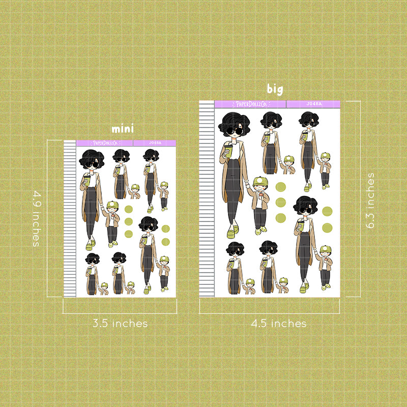 PaperDollzCo Mother and Son Planner Sticker | J048a