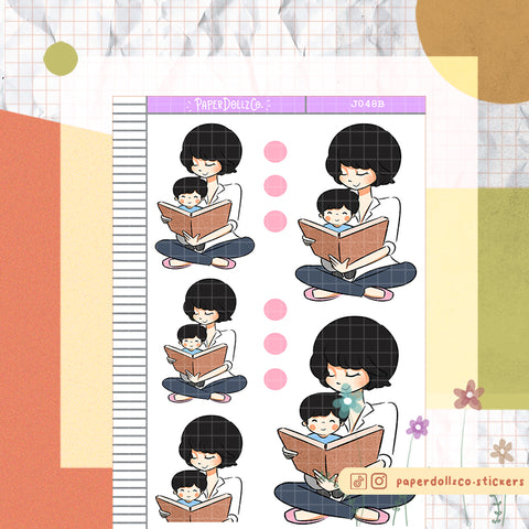 PaperDollzCo Mother and Son Planner Sticker | J048b