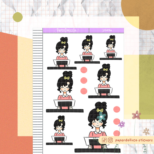 PaperDollzCo Pianist Planner Sticker | J049a