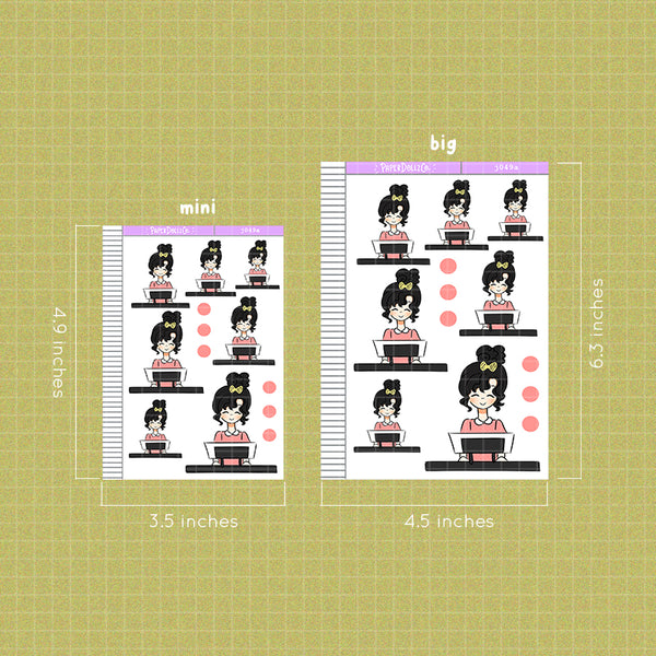 PaperDollzCo Pianist Planner Sticker | J049a