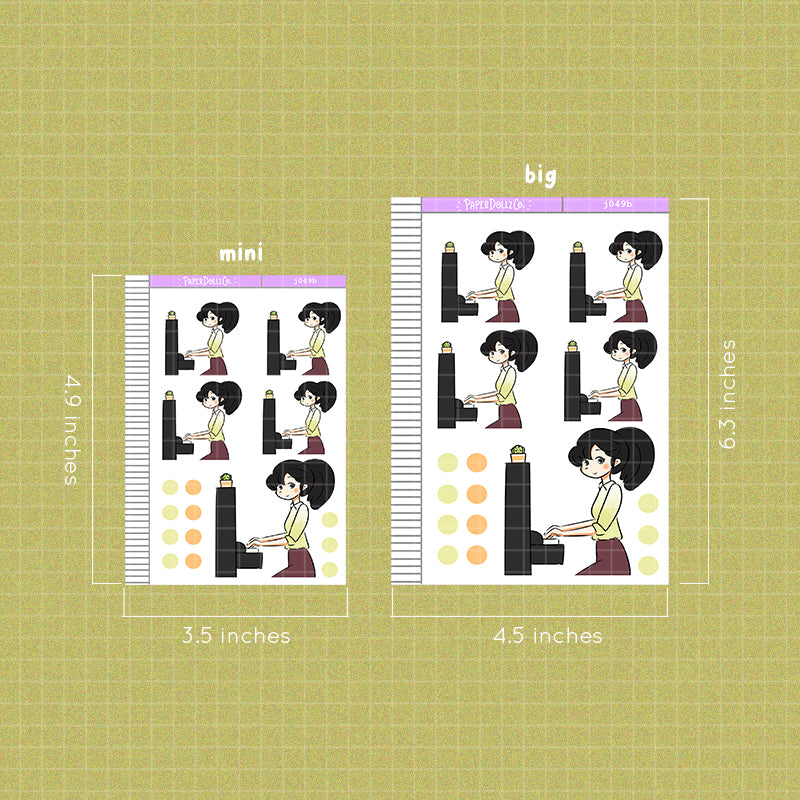 PaperDollzCo Pianist Planner Sticker | J049b