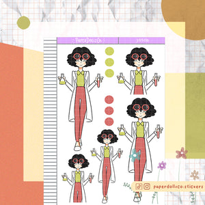 PaperDollzCo Scientist Planner Sticker | J050b