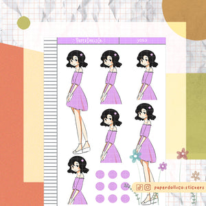 PaperDollzCo Lavender Planner Sticker | J053
