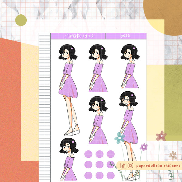 PaperDollzCo Lavender Planner Sticker | J053