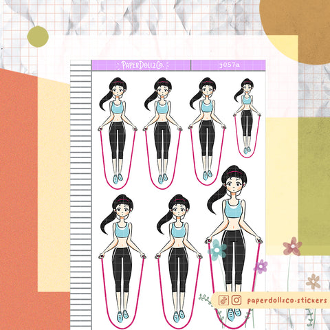 PaperDollzCo Fitness Planner Sticker | J057a