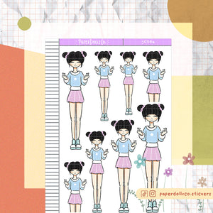 PaperDollzCo K-Pop Pastel Planner Sticker | J058a