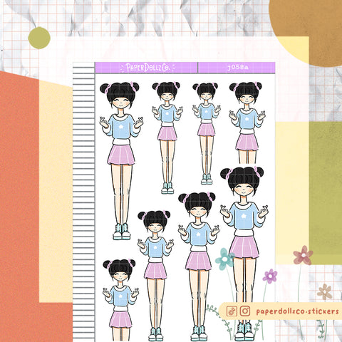 PaperDollzCo K-Pop Pastel Planner Sticker | J058a