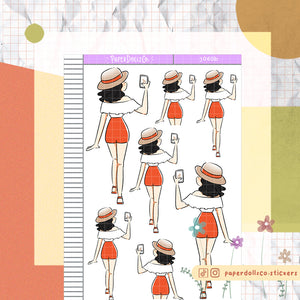 PaperDollzCo Summer Travel Planner Sticker | J060b