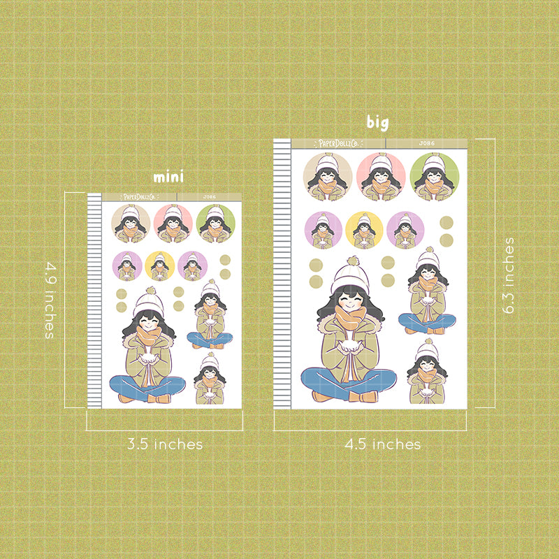 PaperDollzCo Snow Planner Sticker | J086