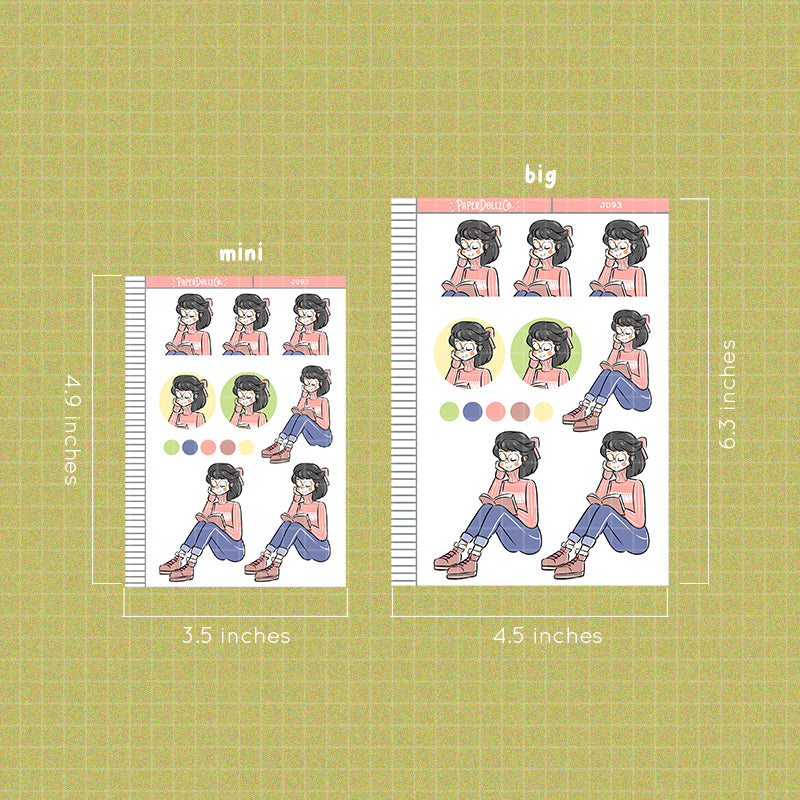 PaperDollzCo Bibliophile Planner Sticker | J093