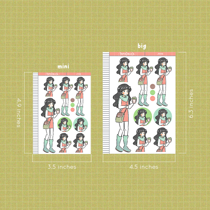 PaperDollzCo Hot Choco Planner Sticker | J094