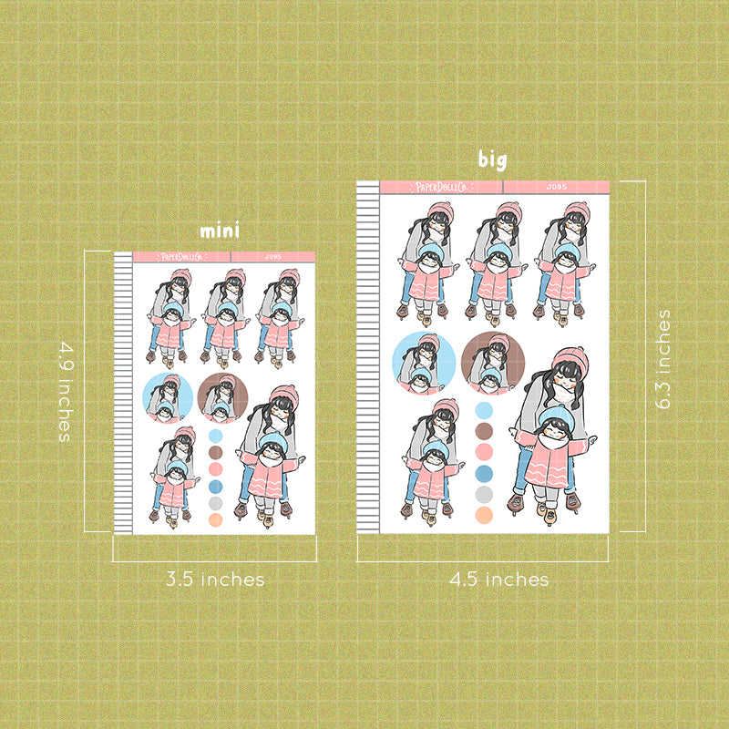 PaperDollzCo Mother and Daughter Planner Sticker | J095