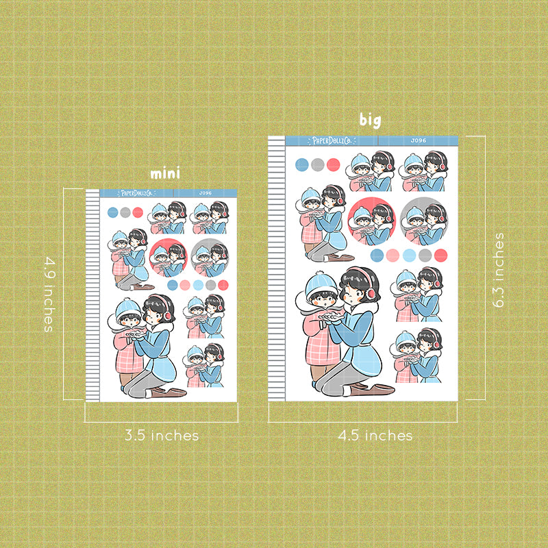 PaperDollzCo Mother and Son Snow Planner Sticker | J096