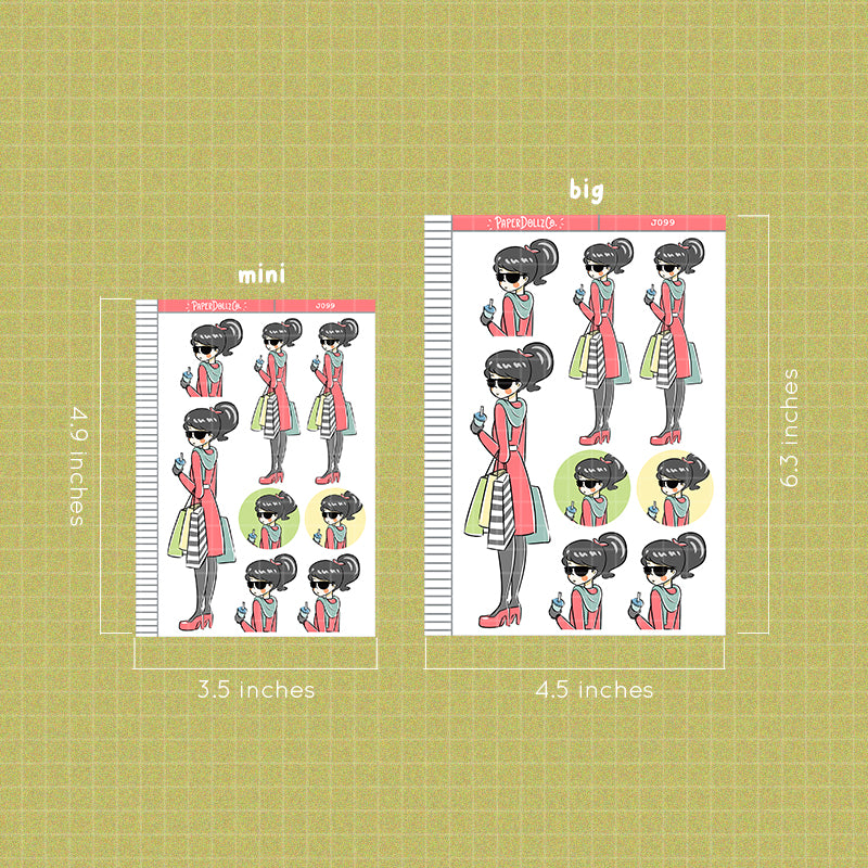 PaperDollzCo Shopping Planner Sticker | J099