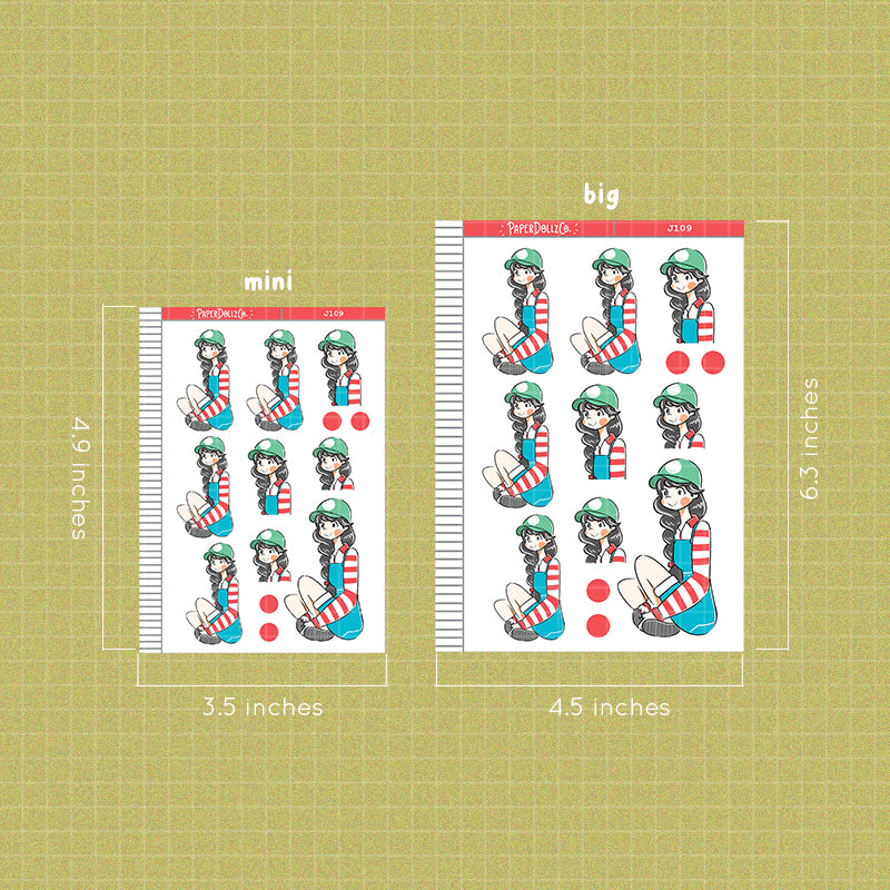 PaperDollzCo Gamer Girl Planner Sticker | J109