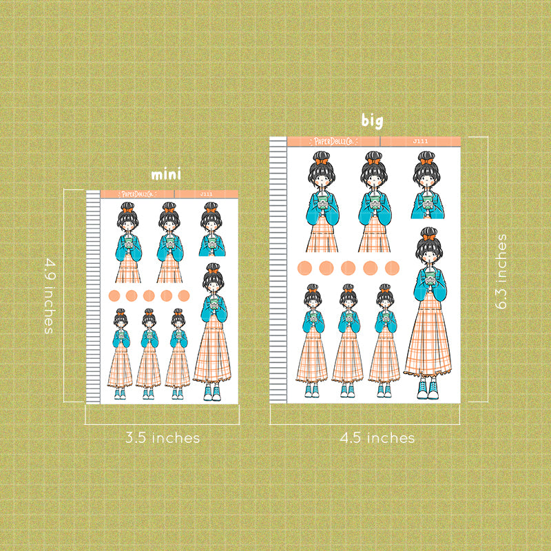 PaperDollzCo Coffee Buddy Planner Sticker | J111