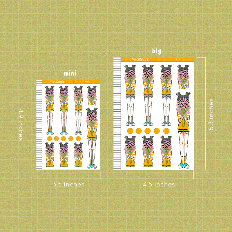 PaperDollzCo Pansy Planner Sticker | J117